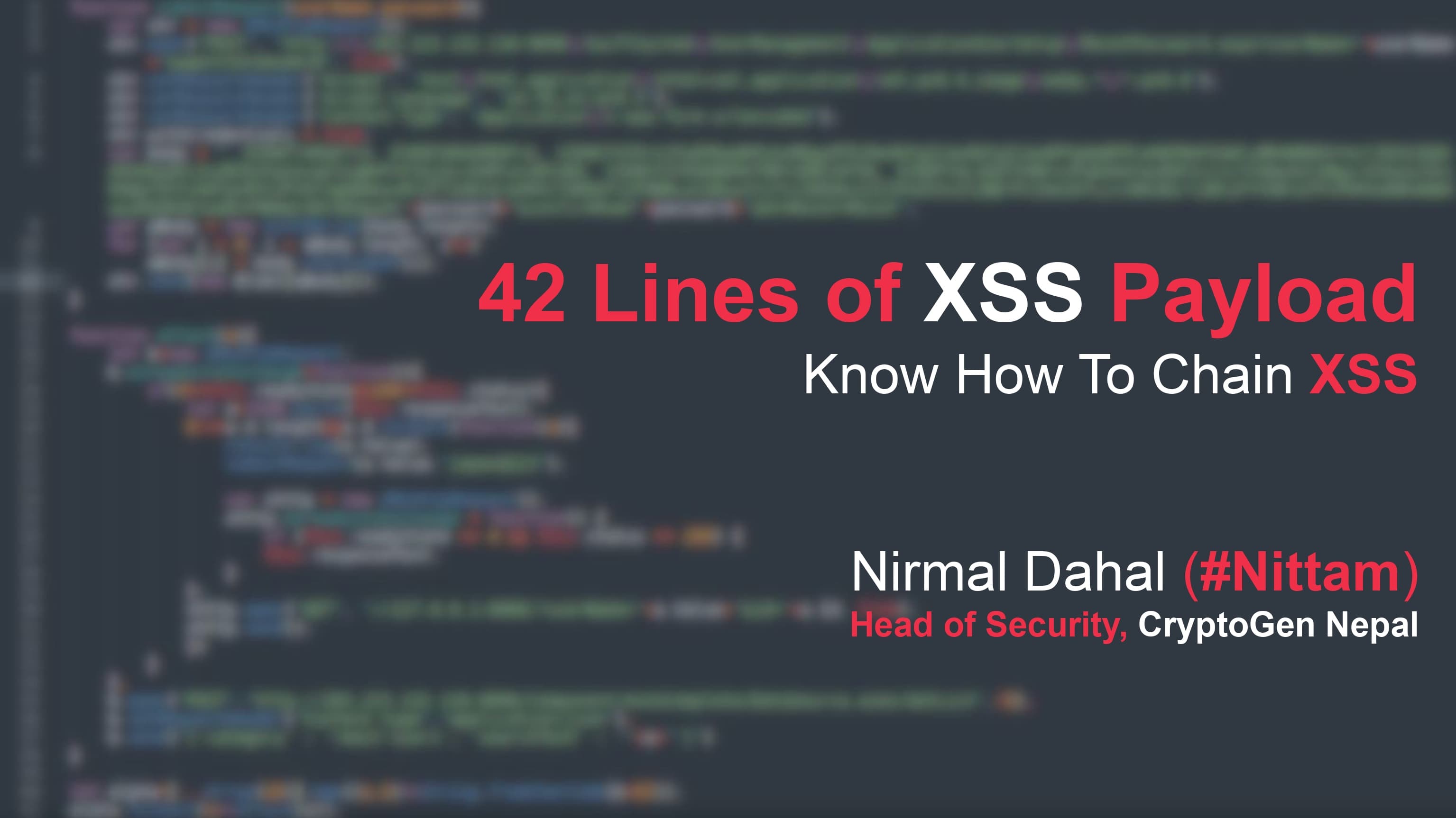 42 Lines of XSS Payload